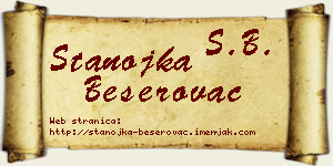 Stanojka Beserovac vizit kartica